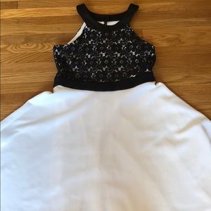 Classic black and white dress